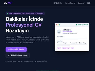 No screenshot of cvyap.tr yet.