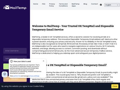 No screenshot of mailtemp.uk yet.
