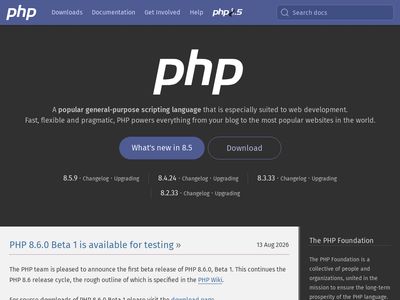 No screenshot of php.net yet.